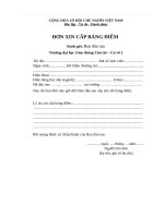 Don xin cap bang diem