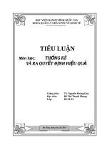 Tieu luan mon thong ke ra quyet dinh hieu qua