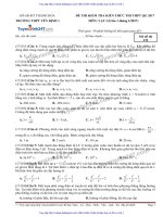 ĐỀ lí và đáp án THPT yên ĐỊNH 1 THANH hóa 