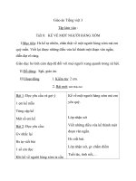 Giáo án Tiếng Việt 3 tuần 8 bài: Tập làm văn  Kể về người hàng xóm