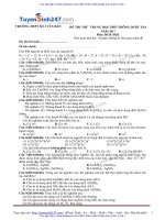 ĐỀ hóa và đáp án THPT số 2 văn bàn 