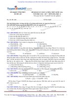 ĐỀ hóa và đáp án sở GD VĨNH PHÚC 