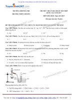 ĐỀ hóa và đáp án THPT CHUYÊN SP hà nội lần 3 
