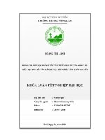 Đánh giá hiệu quả kinh tế cây chè trung du của nông hộ trên địa bàn xã văn hán   huyện đồng hỷ   tỉnh thái nguyên