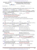 ĐỀ lí và đáp án sở GD VĨNH PHÚC lần 1 