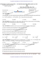 ĐỀ lý và đáp án THPT cẩm XUYÊN hà TĨNH lần 1 