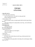 Giáo án Tiếng Việt 3 tuần 13 bài: Tập đọc  Cửa tùng