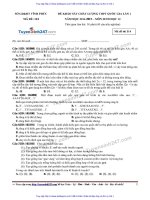 ĐỀ SINH và đáp án sở GD đt VĨNH PHÚC lần 1 