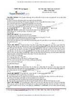 ĐỀ SINH và đáp án THPT CAO NGUYÊN ĐAK LAK 