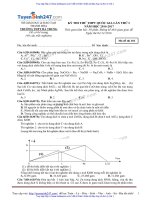 ĐỀ hóa và đáp án THPT hà TRUNG THANH hóa lần 1 