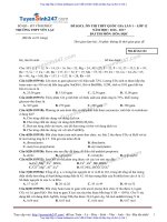 ĐỀ hóa và đáp án THPT yên lạc VĨNH PHÚC lần 1 