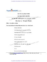 ĐỀ văn và đáp án THPT CHUYÊN đh VINH lần 2 