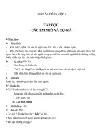 Giáo án Tiếng Việt 3 tuần 8 bài: Tập đọc  Các em nhỏ và cụ già