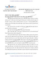 ĐỀ văn và đáp án THPT THANH MIỆN hải DƯƠNG lần 2 