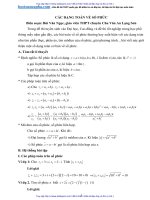 CÁC DẠNG TOÁN số PHỨC THƯỜNG gặp 