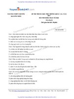 ĐỀ địa và đáp án THPT CHUYÊN NGUYỄN TRÃI hải DƯƠNG lần 2 