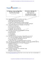 ĐỀ địa và đáp án THPT CHUYÊN NGUYỄN QUANG DIỆU ĐỒNG THÁP 