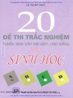20 đề THI SINH học 12 có đáp án GIẢI CHI TIẾT 