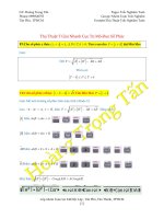 Thủ thuật t giải nhanh cực trị mô đun số phức 