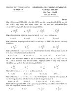 Đề kiểm tra chất lượng giữa HKI môn toán 12 trường c nghĩa hưng   nam định 