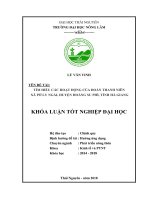 Tìm hiểu các hoạt động của đoàn thanh niên xã Pờ Ly Ngài  huyện Hoàng Su Phì  tỉnh Hà Giang (Khóa luận tốt nghiệp)