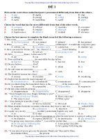 Anh 1   10 (đề + đáp án) 