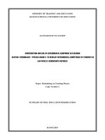 Xây dựng và sử dụng các thiết bị thí nghiệm trong dạy học phần nhiệt học   vật lí lớp 8 nhằm phát triển năng lực thực nghiệm của học sinh nước cộng hòa dân chủ nhân dân lào tt tiếng anh