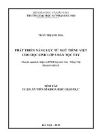 Phát triển năng lực từ ngữ tiếng việt cho học sinh lớp 5 dân tộc tày tt