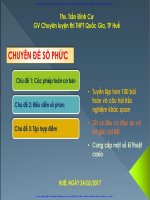 CHUYÊN đề số PHỨC HƯỚNG dẫn GIẢI CHI TIẾT 