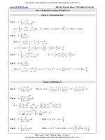 200 câu TÍCH PHÂN có lời GIẢI CHI TIẾT 