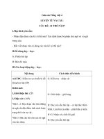 Giáo án Tiếng Việt 4 tuần 21 bài: Luyện từ và câu  Câu kể Ai thế nào?