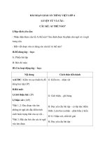 Giáo án Tiếng Việt 4 tuần 21 bài: Luyện từ và câu  Câu kể Ai thế nào?