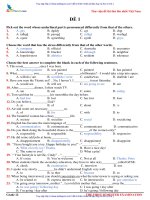 25 de thi hoc ki 1 mon tieng anh lop 12 co dap an 