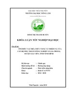 Tìm hiểu vai trò, chức năng, nhiệm vụ của cán bộ phụ trách nông nghiệp xã Gia Phong  huyện Gia Viễn  tỉnh Ninh Bình (Khóa luận tốt nghiệp)