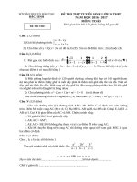 DE THI THU LAN 1 MON TOAN THCS DONG NGUYEN