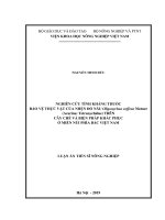 Nghiên cứu tính kháng thuốc bảo vệ thực vật của nhện đỏ nâu oligonychus coffeae nietner (acarina tetranychidae) trên cây chè và biện pháp khắc phục ở miền núi phía bắc việt nam