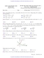 Đề thi thử THPT quốc gia 2017 môn toán sở GD và đt bạc liêu lần 1 