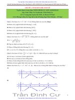 Một số bài toán trắc nghiệm chọn lọc chuyên đề hàm số   trần đình cư 
