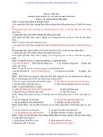 BỘ câu hỏi TRẮC NGHIỆM ôn tập PHẦN TIẾN hóa 