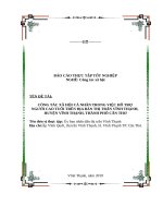 CÔNG TÁC XÃ HỘI CÁ NHÂN TRONG VIỆC HỐTRỢ NGƯỜI CAO TUỔI TẠ XÃ THẠNH QUỚI   CẦN THƠ