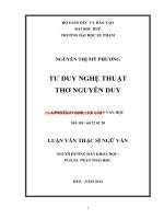 Tư duy nghệ thuật thơ nguyễn duy (tt) 