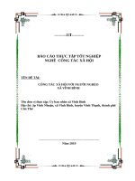 CÔNG TÁC XÃ HỘI VỚI NGƯỜI NGHÈO TẠI VĨNH BÌNH  CẦN THƠ