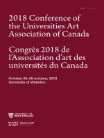 2018 Conference of the Universities Art Association of Canada Congrès 2018 de l’Association d’art des universités du Canada