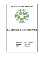 BÀI GIẢNG SINH HỌC ĐẠI CƯƠNG