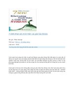 7 AHA khơi sán tinh thần và giải tỏa stress