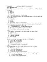 200 câu hỏi trắc nghiệm sinh học 9