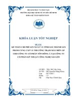 Luận văn tốt nghiệp  Kế toán Chi phí và tính giá thành sản phẩm cung cấp và thi công trạm máy biến áp cho Công ty cổ phần Tôn Đông Á tại Công ty cổ phần kỹ thuật công nghệ Sài Gòn
