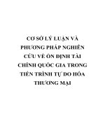 CƠ sở lý LUẬN và PHƯƠNG PHÁP NGHIÊN cứu về ổn ĐỊNH tài CHÍNH QUỐC GIA TRONG TIẾN TRÌNH tự DO hóa THƯƠNG mại 