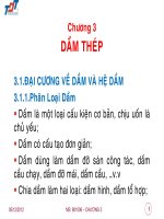 ĐẠI CƯƠNG VỀ DẦM VÀ HỆ DẦM