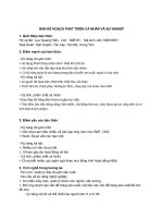 Ban mau Ke hoach phat trien ca nhan va su nghiep LQH